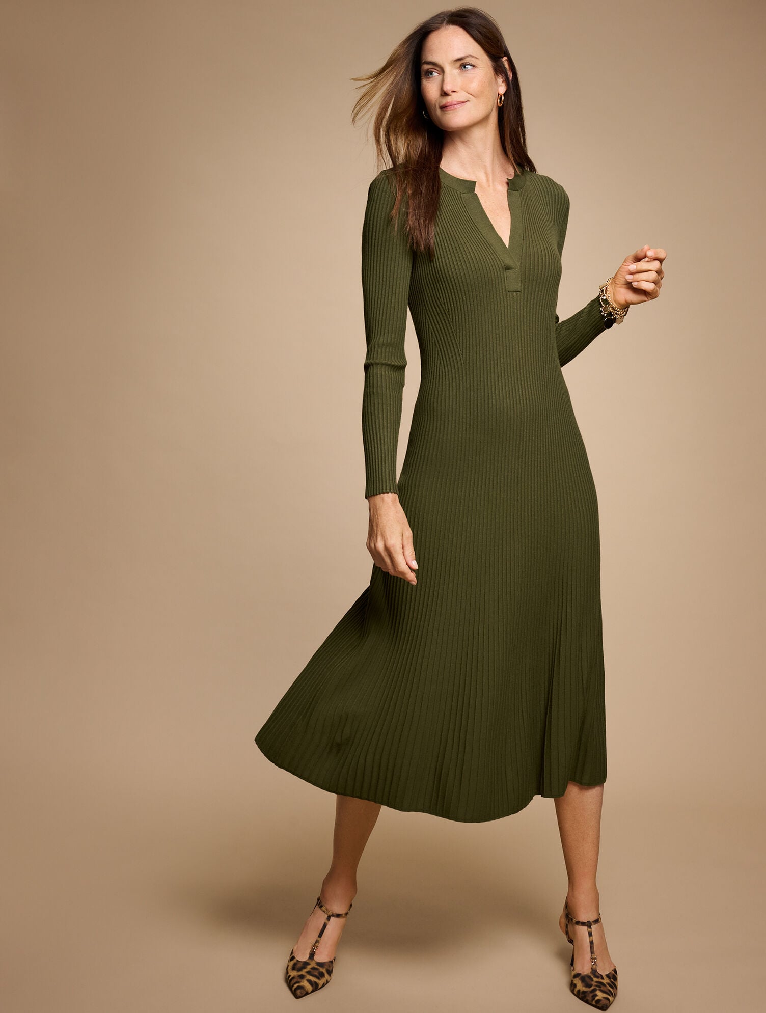 EVELYN LEOPARD SUEDE FLARE HEEL PUMPS | Talbots online