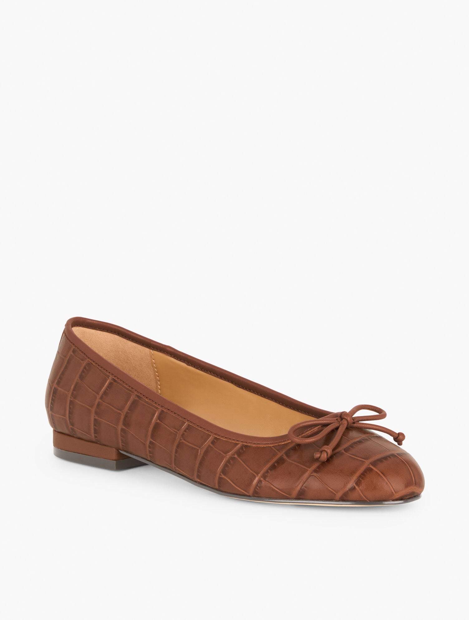 MADISON BALLET FLATS - CROC EMBOSSED | Talbots discount