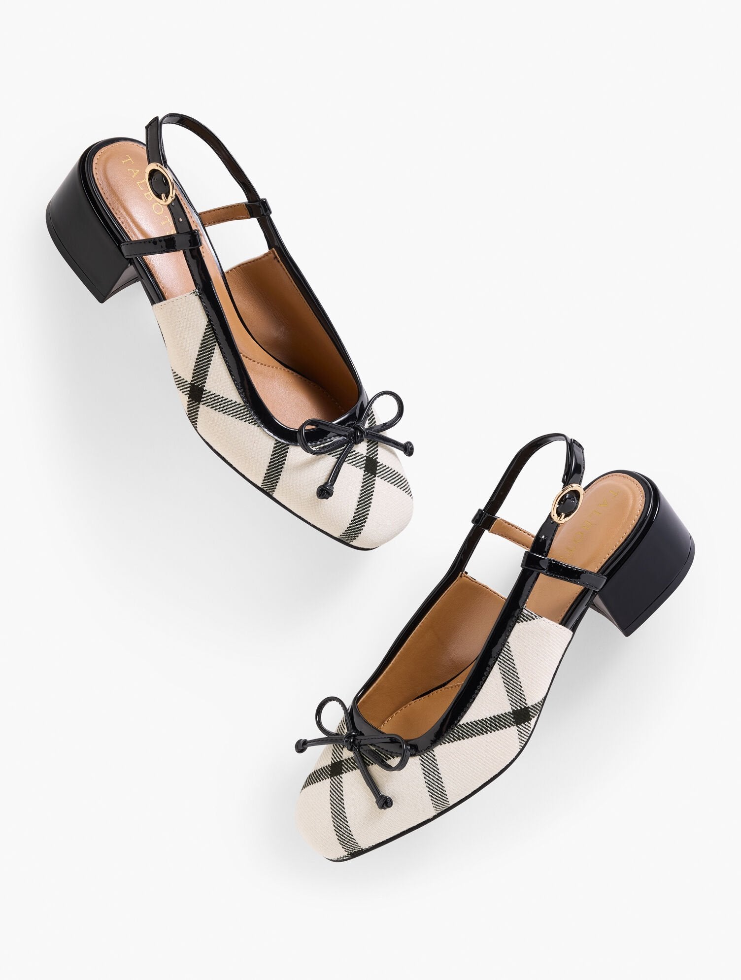 MARLOW WINDOWPANE SLINGBACK PUMPS | Talbots on sale