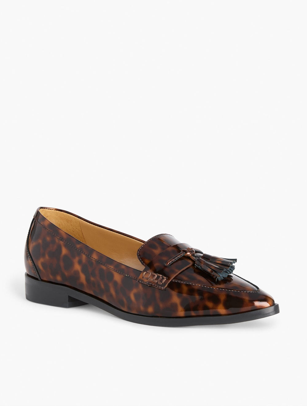 REECE POINTED TOE LOAFERS - TORTOISESHELL PATENT | Talbots outlet