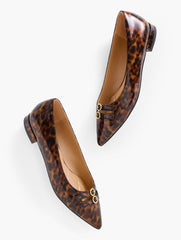 SCARLET TORTOISESHELL CUT OUT NAPPA FLATS | Talbots on sale