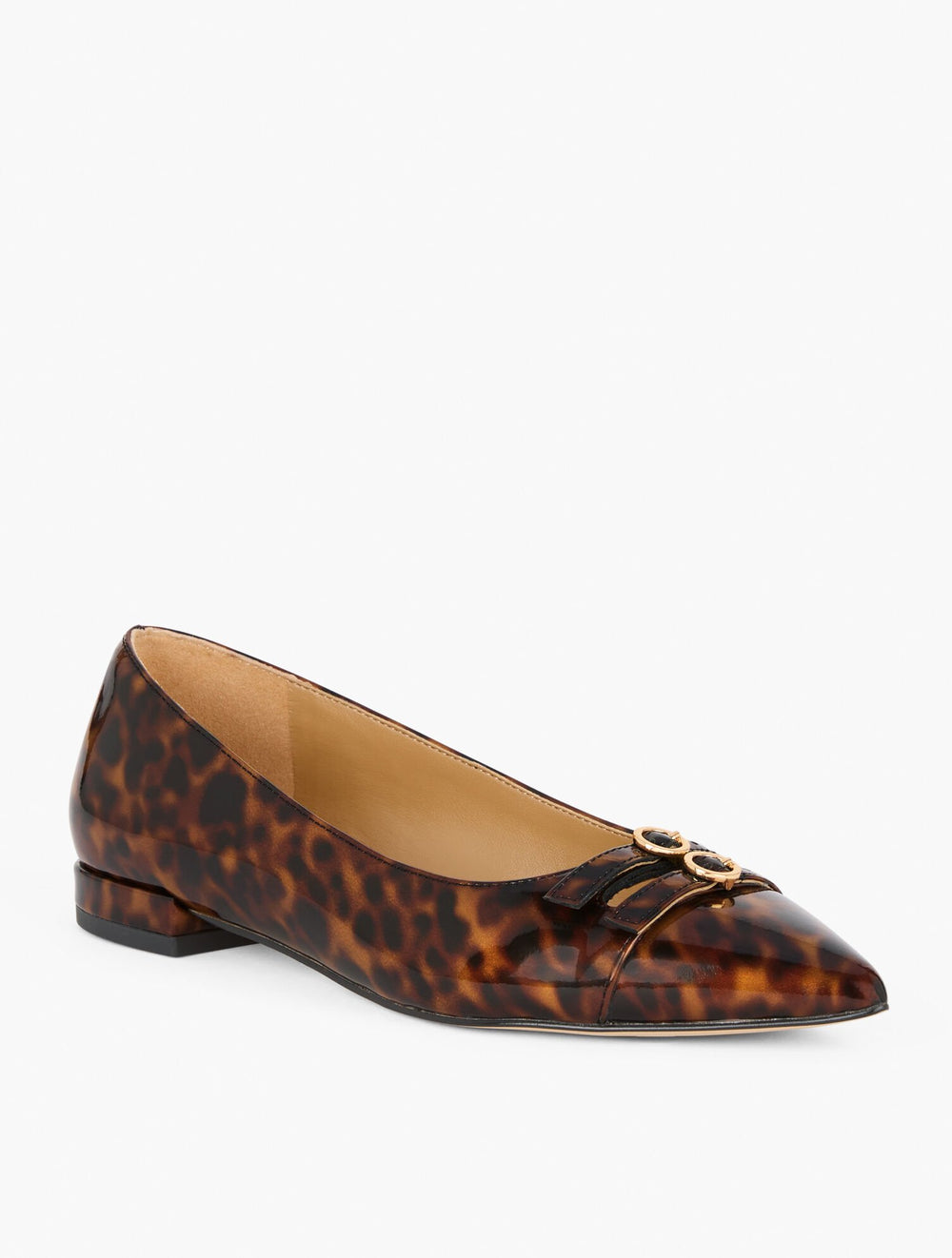 SCARLET TORTOISESHELL CUT OUT NAPPA FLATS | Talbots on sale