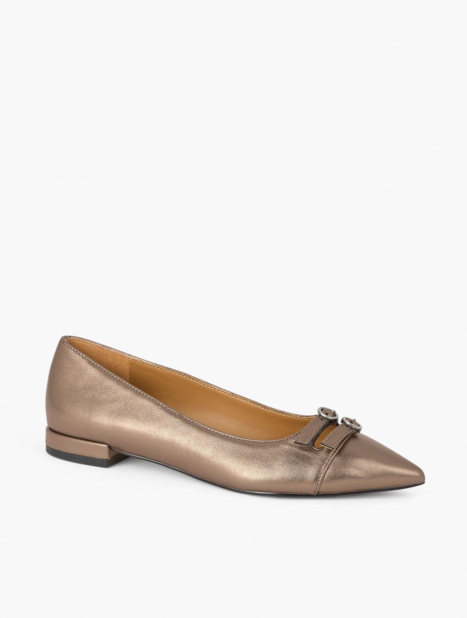 SCARLET METALLIC CUT OUT NAPPA FLATS | Talbots for sale