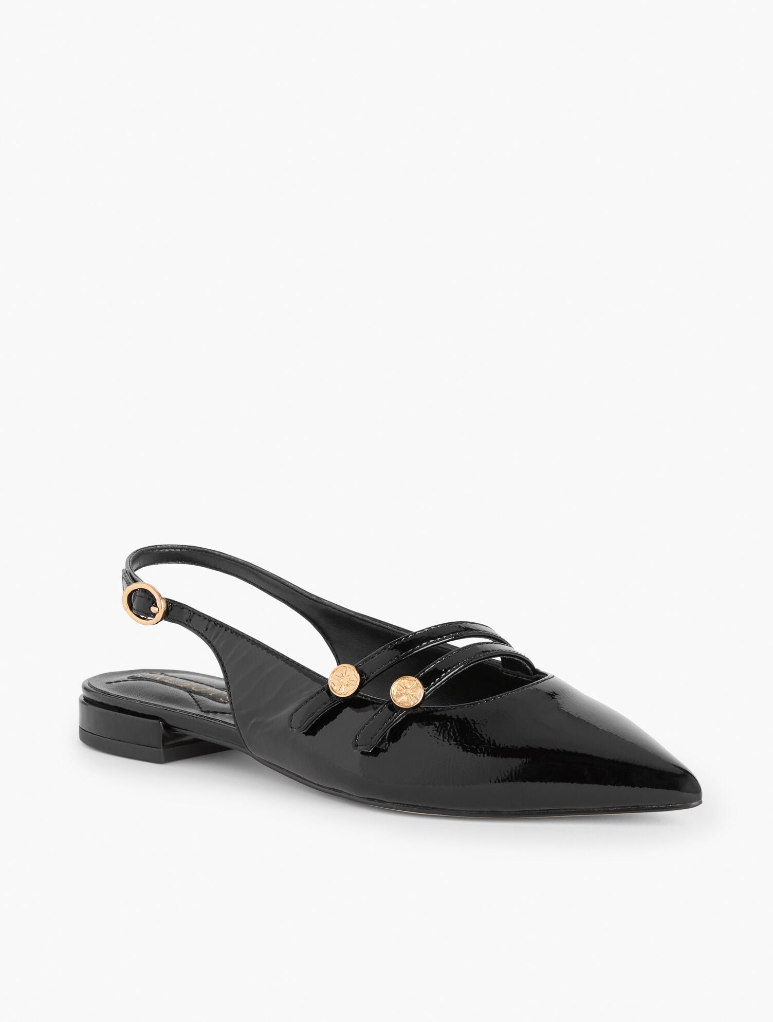 SCARLET PATENT SLINGBACK FLATS - CRINKLE | Talbots for sale