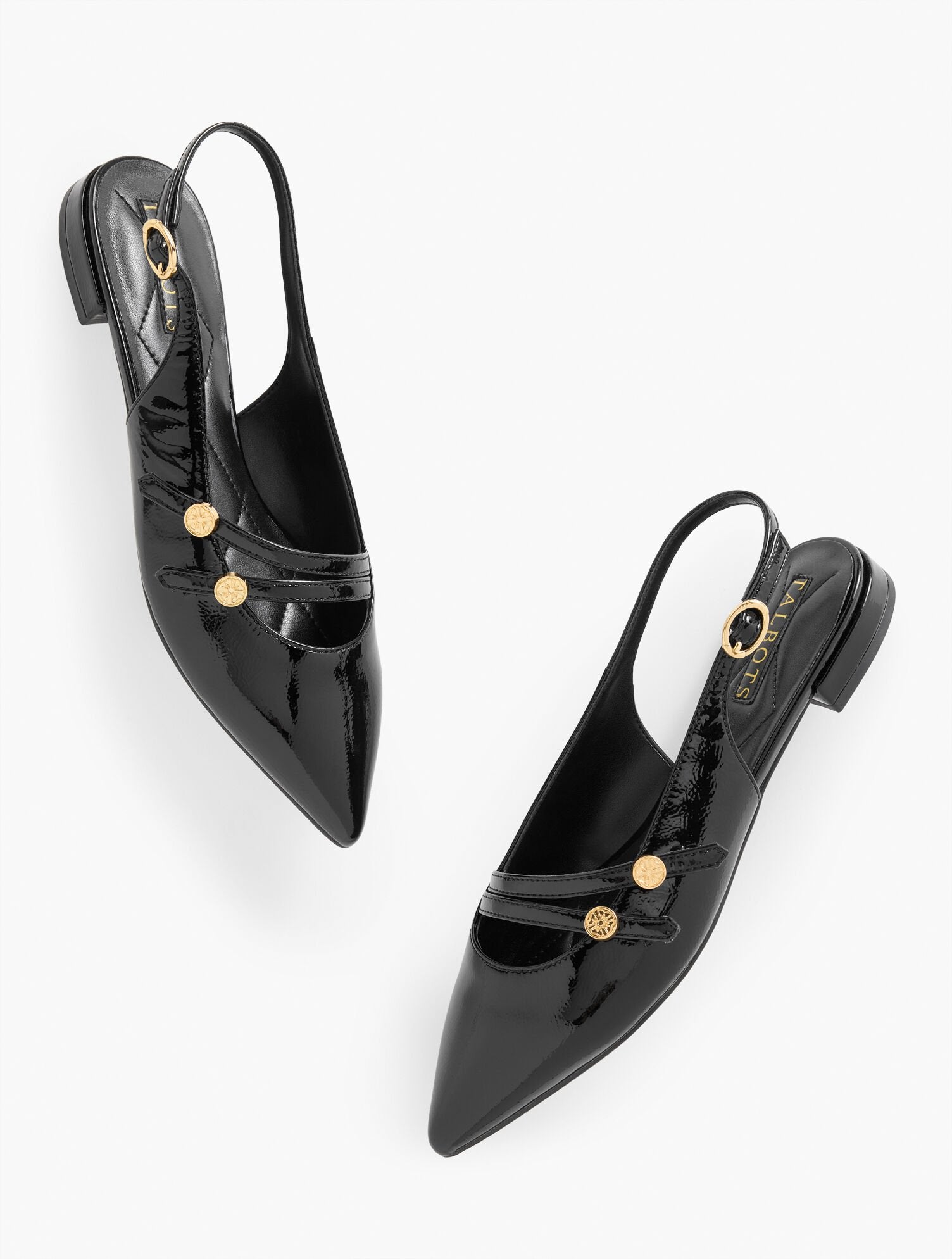 SCARLET PATENT SLINGBACK FLATS - CRINKLE | Talbots for sale