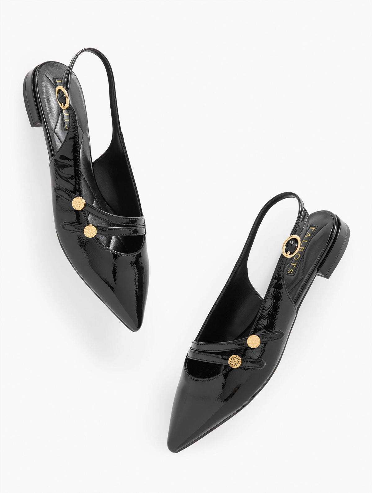 SCARLET PATENT SLINGBACK FLATS - CRINKLE | Talbots for sale