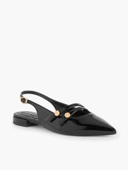 SCARLET PATENT SLINGBACK FLATS - CRINKLE | Talbots for sale