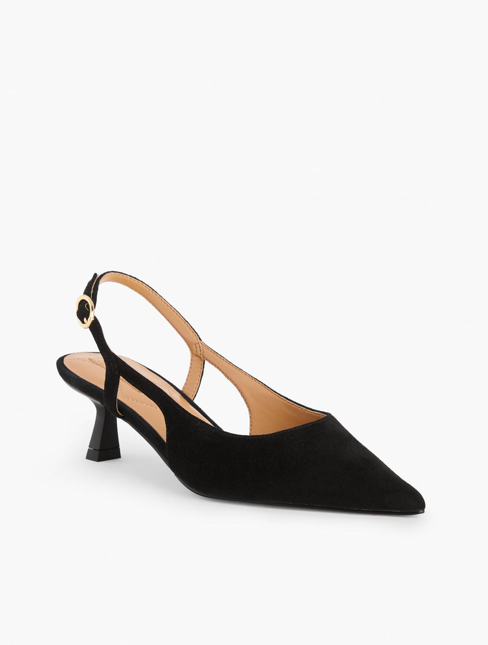 OLIVIA SUEDE SLINGBACK KITTEN HEEL PUMPS | Talbots sale