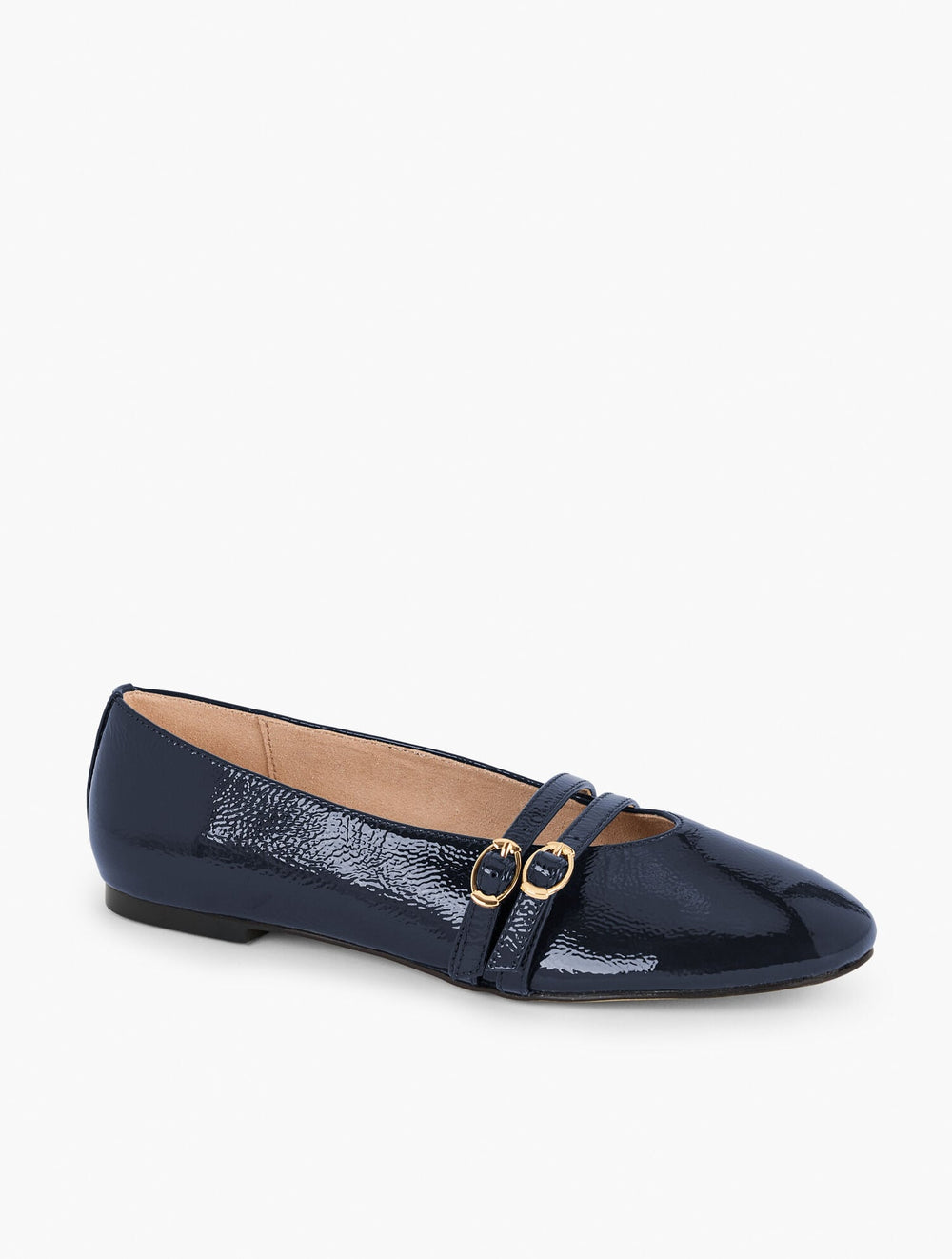 VERA PATENT MARY JANE BALLET FLATS - CRINKLE | Talbots on sale