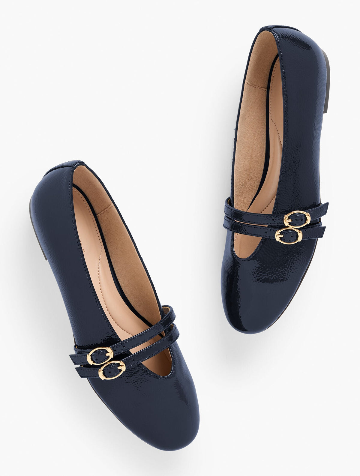 VERA PATENT MARY JANE BALLET FLATS - CRINKLE | Talbots on sale