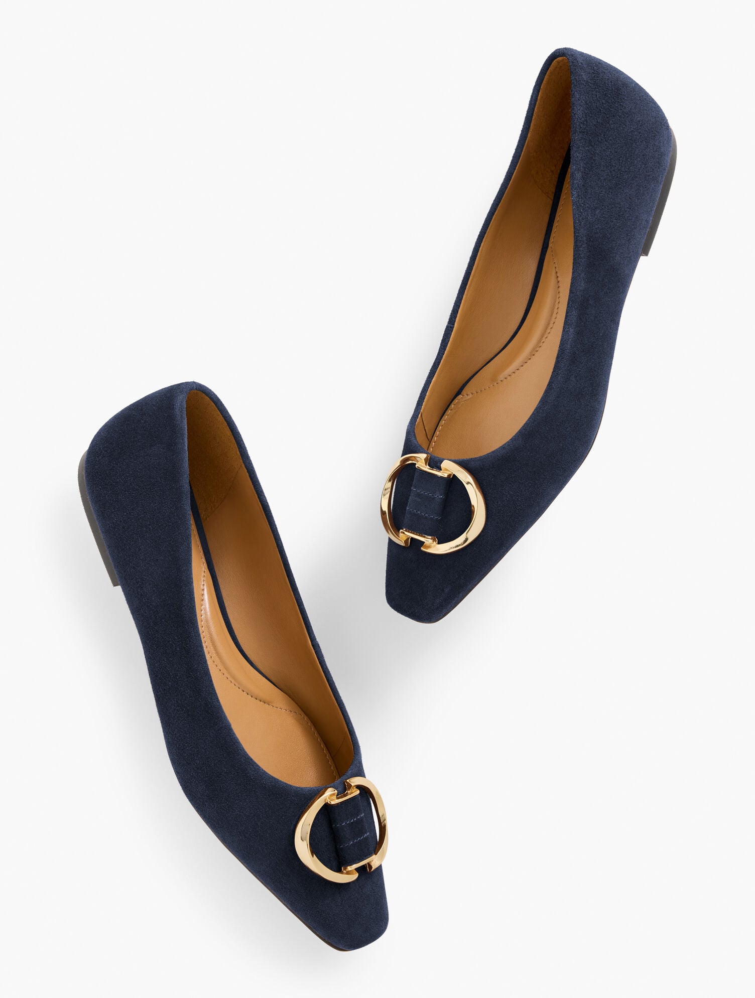 WHITLEY ORNAMENT SUEDE BALLET FLATS | Talbots outlet