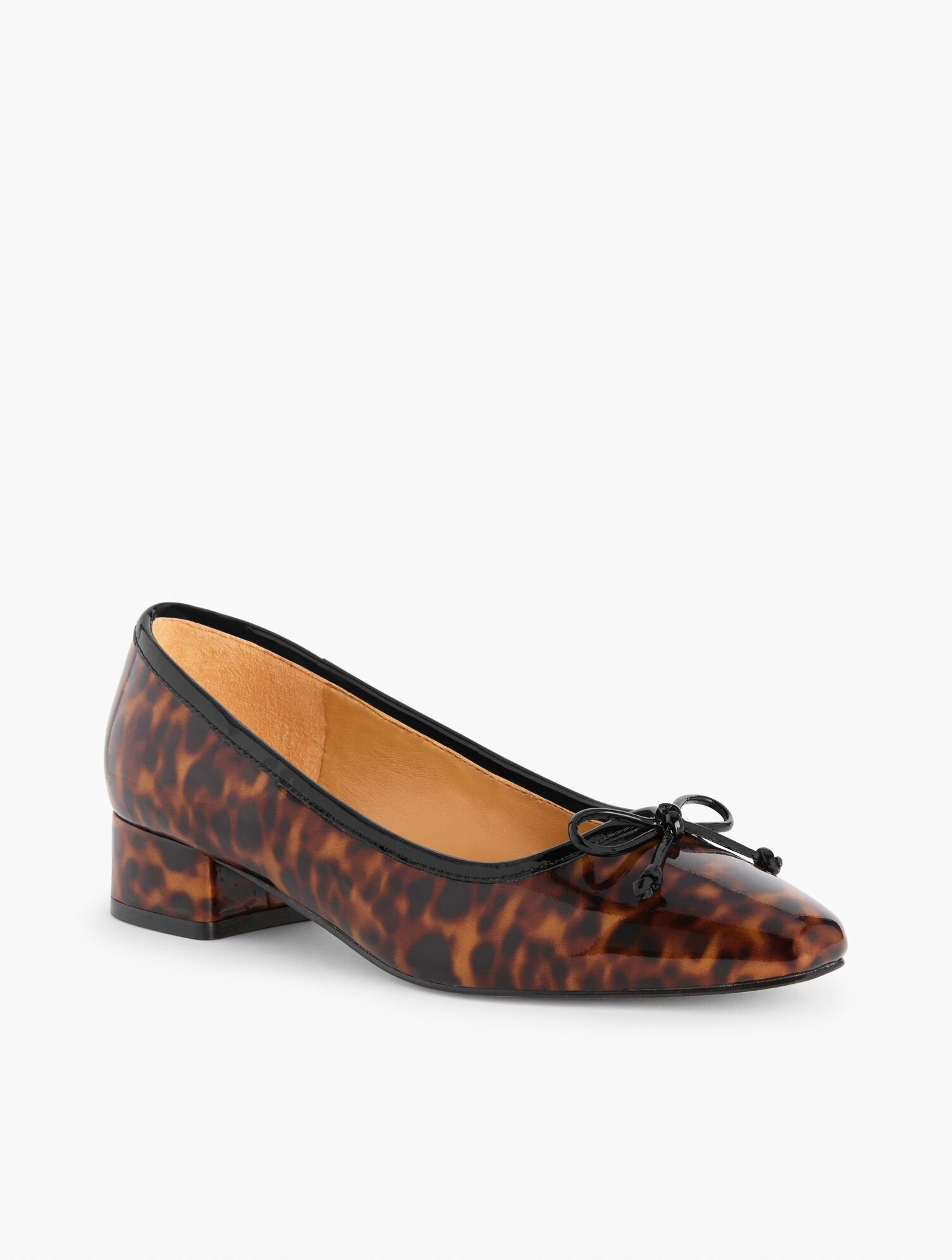 VANESSA PATENT LEATHER BLOCK HEEL PUMPS - TORTOISESHELL | Talbots for sale
