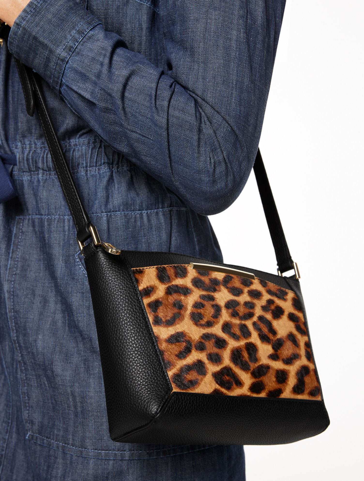 CALF HAIR & PEBBLE LEATHER CROSSBODY BAG | Talbots US