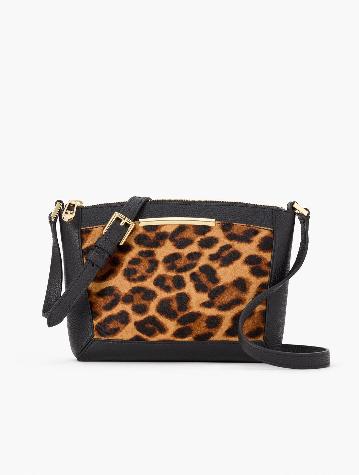CALF HAIR & PEBBLE LEATHER CROSSBODY BAG | Talbots US