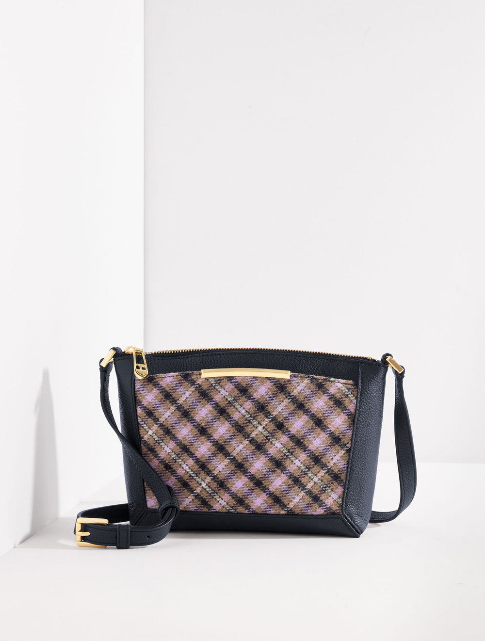 DARCY LEATHER PEMBERLEY PLAID CROSSBODY BAG | Talbots on sale