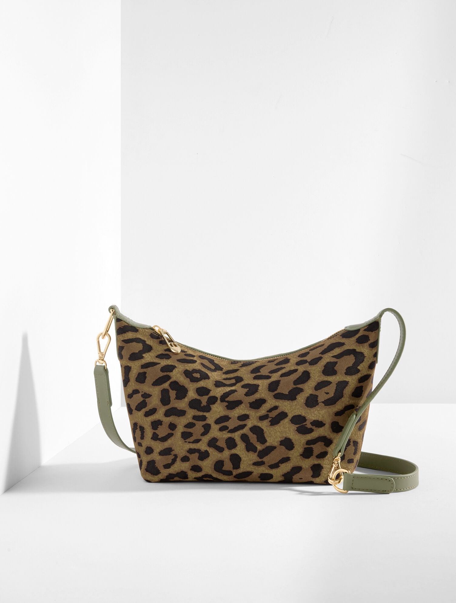 LEOPARD SUEDE CONVERTIBLE CROSSBODY BAG | Talbots discount