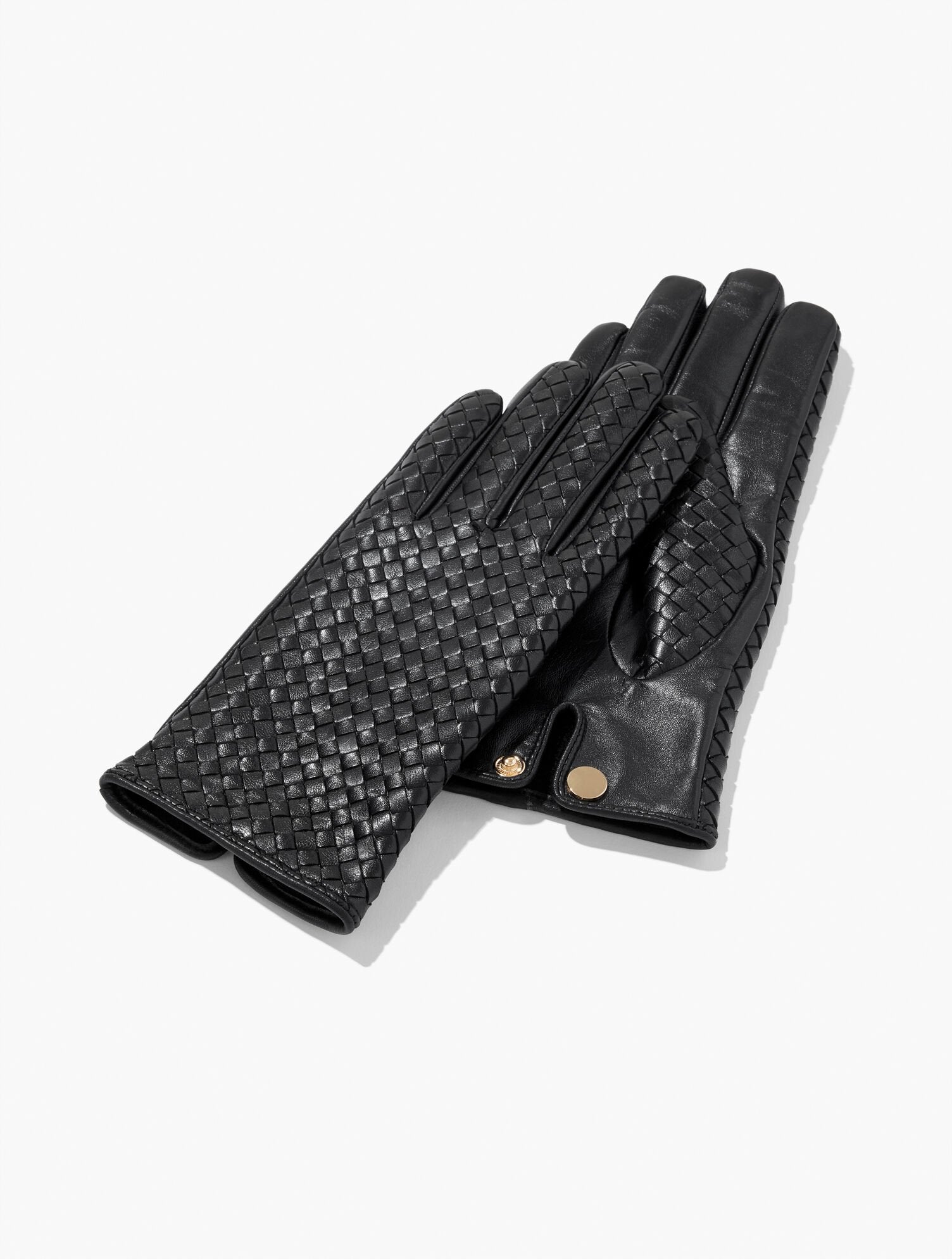 WOVEN LEATHER GLOVES | Talbots online
