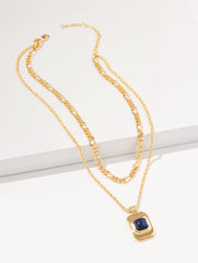 LAYERED GEO PENDANT NECKLACE | Talbots outlet