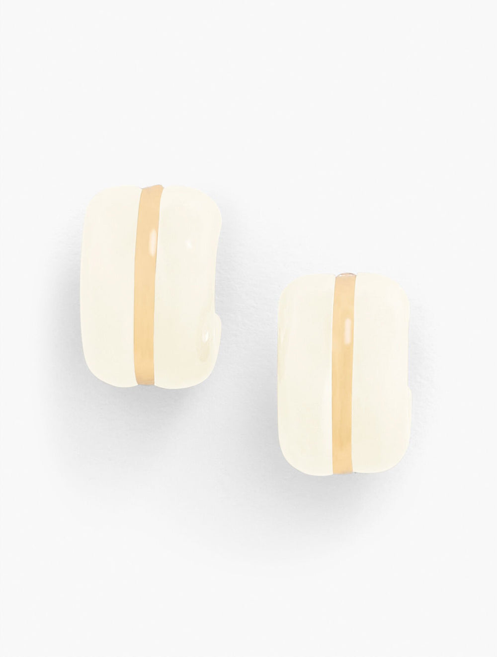 RESIN HUGGIE HOOP EARRINGS | Talbots online