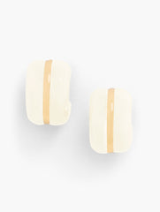 RESIN HUGGIE HOOP EARRINGS | Talbots online