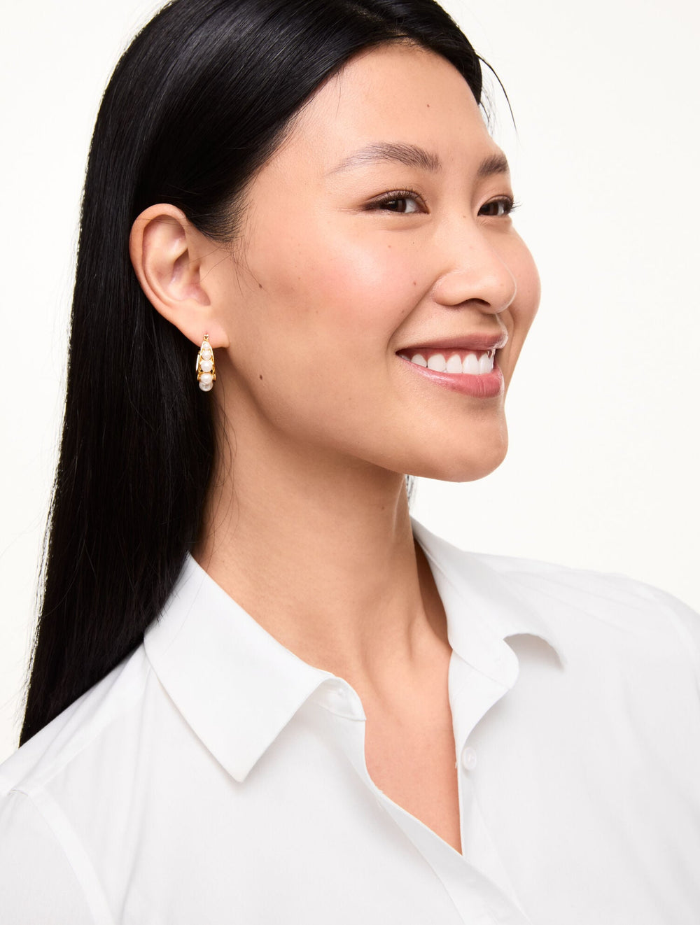 PEARL GARLAND HOOP EARRINGS | Talbots near me