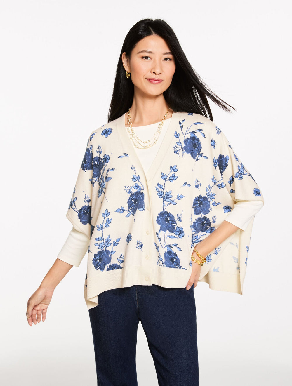 ROSETTE CHARM PONCHO | Talbots outlet