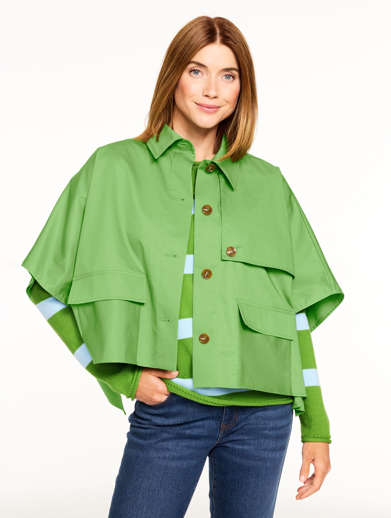 SHORT TRENCH CAPE | Talbots for sale