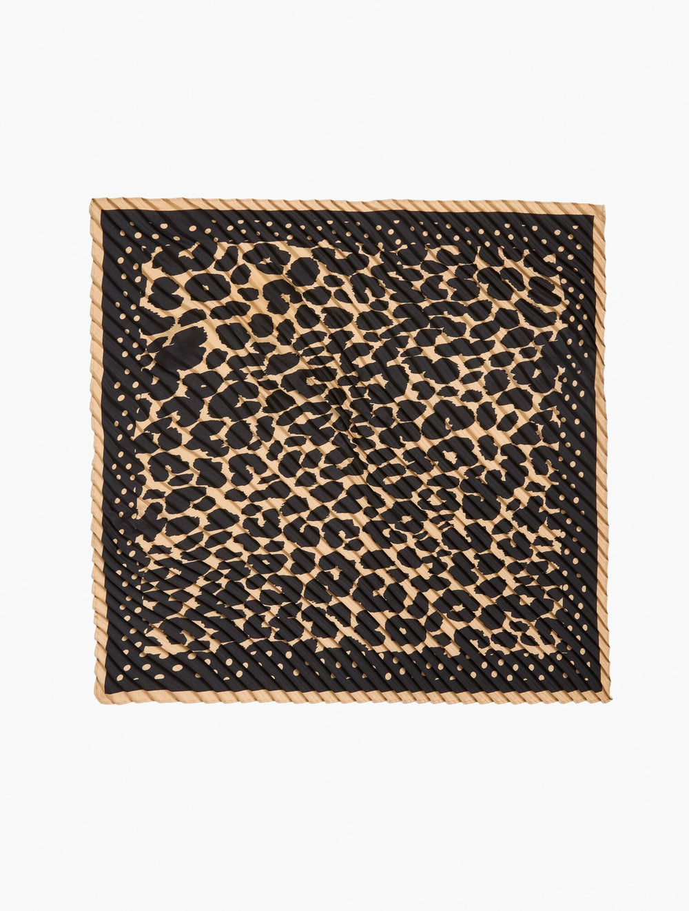 DOTS & ANIMAL PLEATED SILK SQUARE SCARF | Talbots US