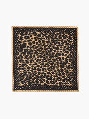 DOTS & ANIMAL PLEATED SILK SQUARE SCARF | Talbots US