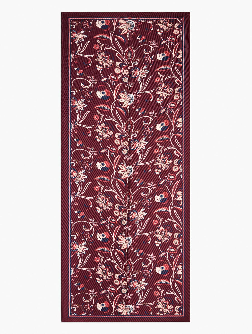 ECHO PLEATED LIVELY FLORAL OBLONG SCARF | Talbots on sale