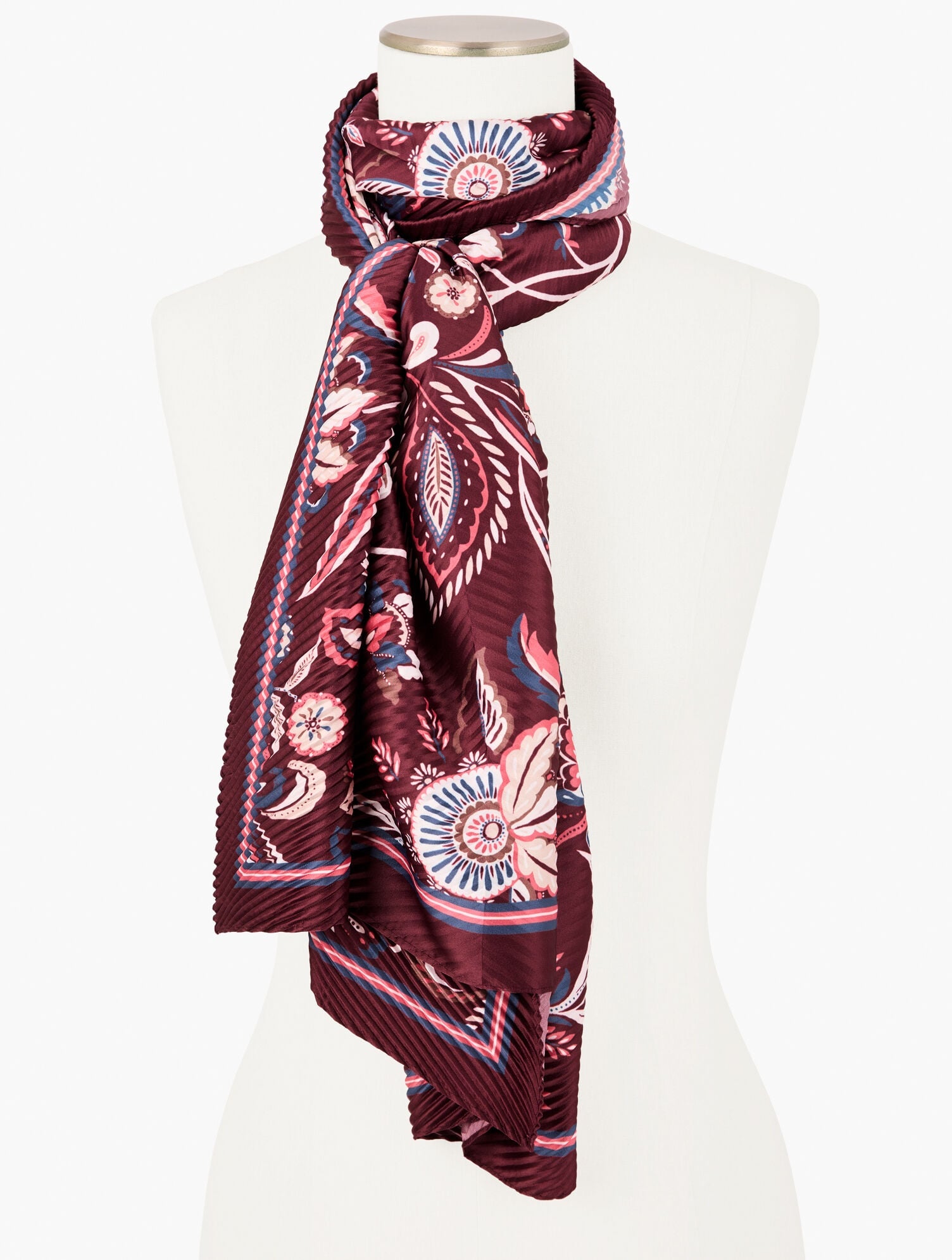 ECHO PLEATED LIVELY FLORAL OBLONG SCARF | Talbots near me