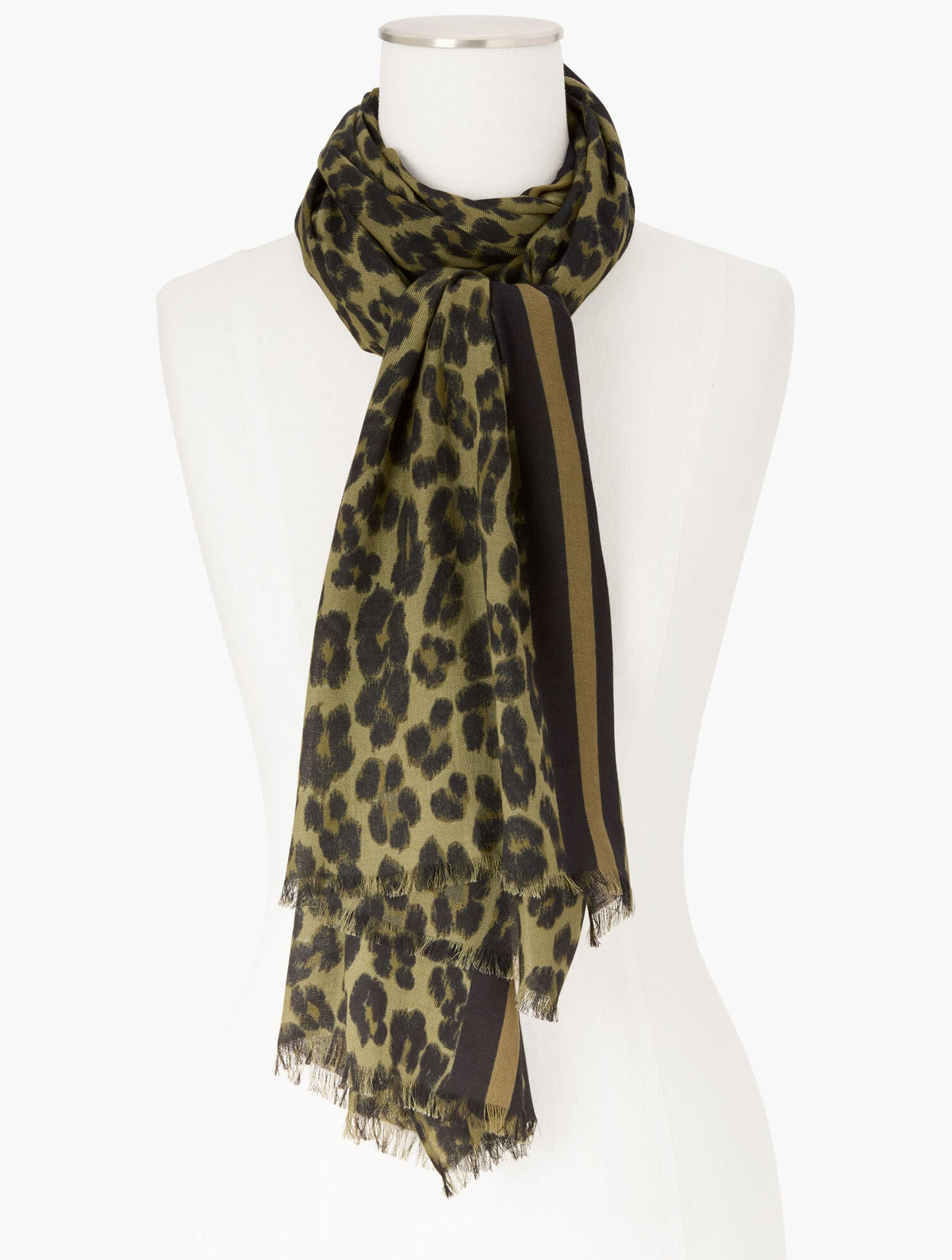 OPULENT OCELOT OBLONG SCARF | Talbots sale