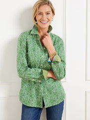 MODERN CLASSIC SHIRT - WOODLAND DAMASK | Talbots for sale