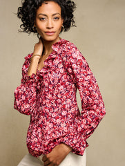 RUFFLE TOP - RAVISHING FLORAL | Talbots online