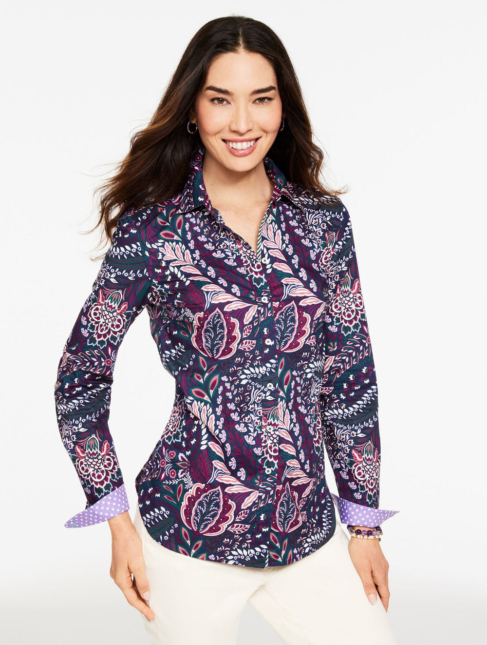MODERN CLASSIC SHIRT - PAISLEY BOTANICAL | Talbots on sale