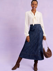 TIE NECK SHIRT | Talbots online