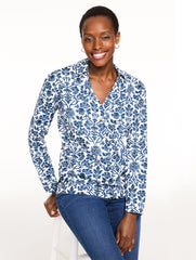 NON-IRON POPOVER - SPECKLED SCROLL | Talbots US