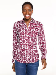 NON-IRON PERFECT SHIRT - SPECKLED SCROLL | Talbots outlet