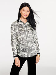 BUTTON FRONT SHIRT - LONDON MAP | Talbots sale