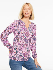 SMOCKED TOP - BLOOMING JACOBEAN | Talbots for sale