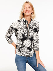 POPLIN POPOVER - DYNAMIC FLORAL | Talbots discount