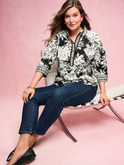 POPLIN POPOVER - DYNAMIC FLORAL | Talbots discount