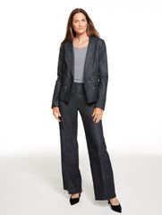 REFINED DENIM DOUBLE BREASTED BLAZER | Talbots US