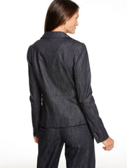REFINED DENIM DOUBLE BREASTED BLAZER | Talbots outlet