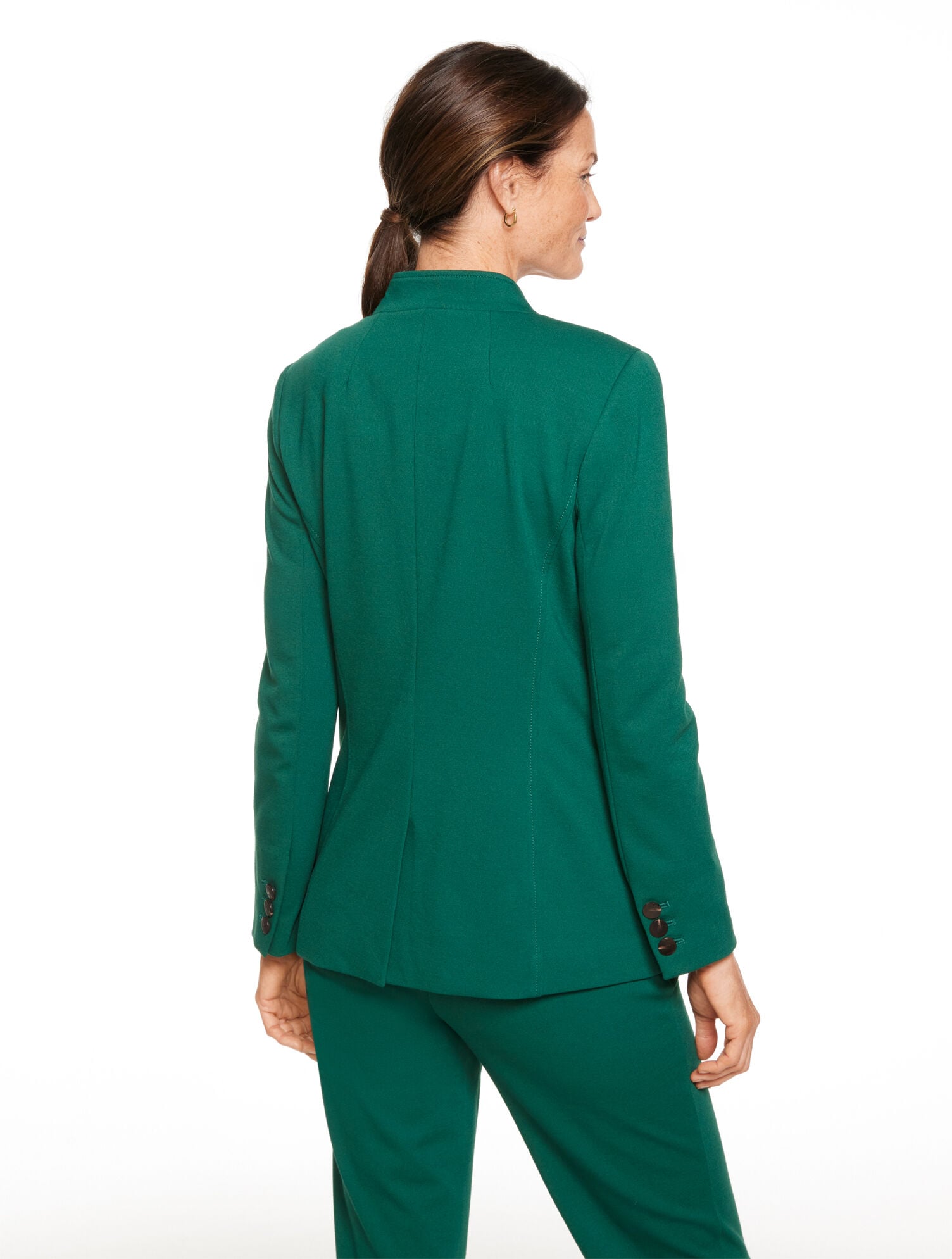 LUXE PONTE SINGLE BUTTON BLAZER | Talbots outlet