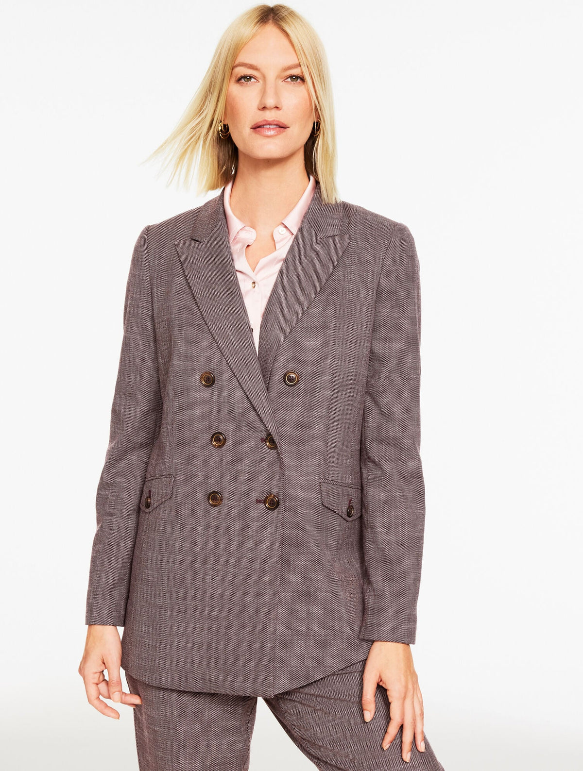 CITY TWILL BLAZER - AUBERGINE | Talbots US