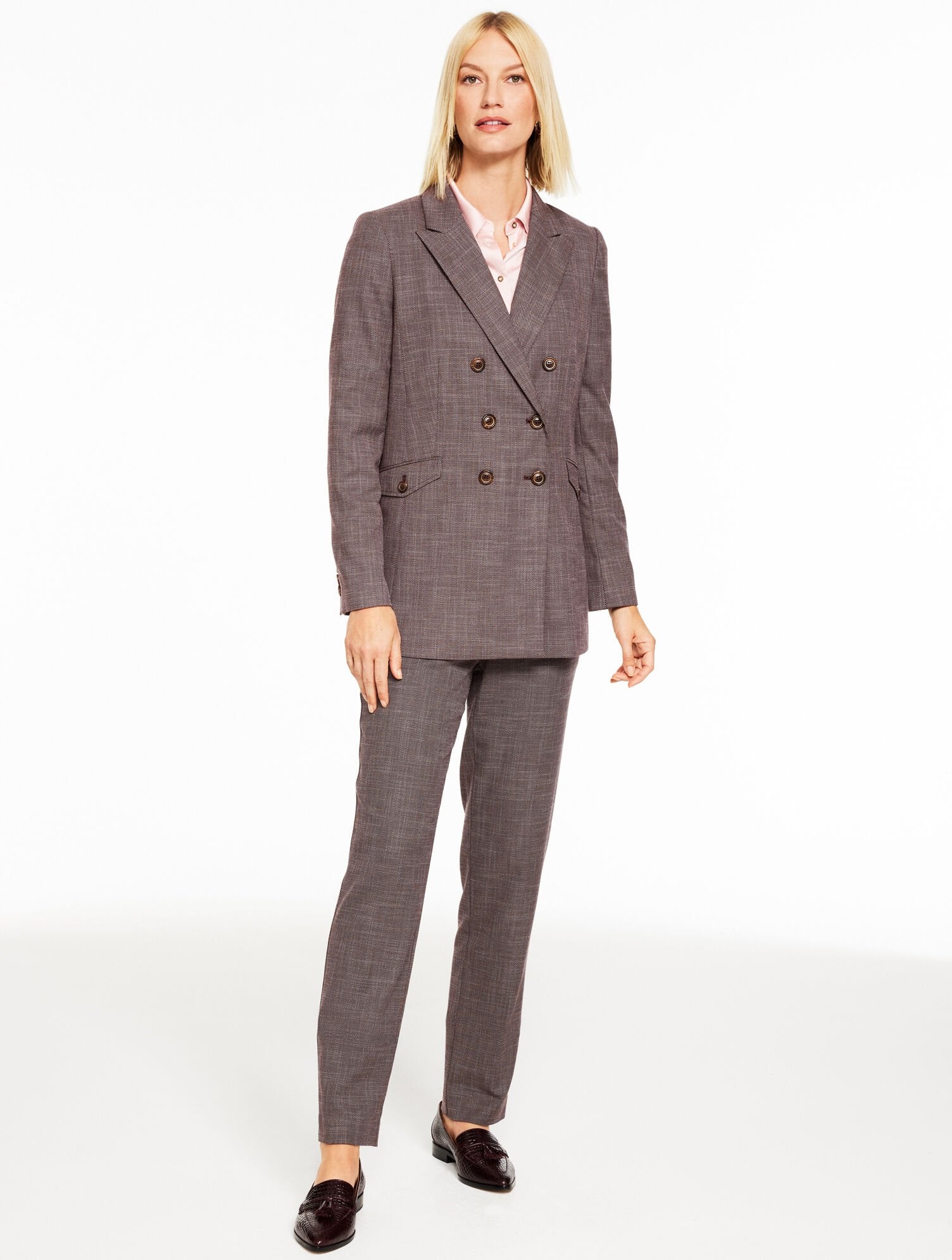 CITY TWILL BLAZER - AUBERGINE | Talbots US