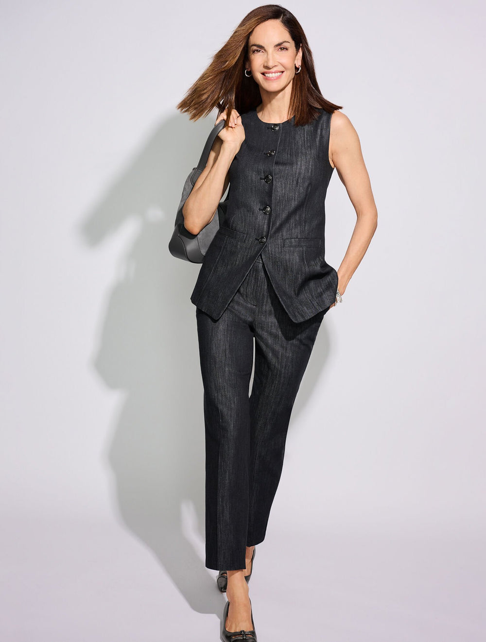 REFINED DENIM VEST | Talbots sale