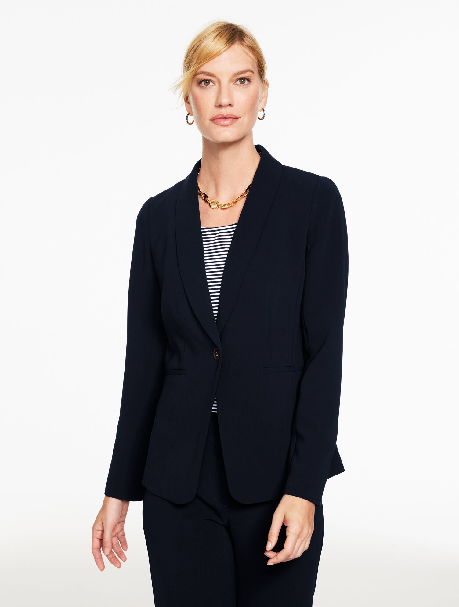 EASY TRAVEL SHAWL COLLAR JACKET | Talbots online