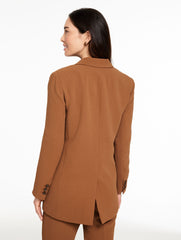 POLISHED CREPE SINGLE BUTTON BLAZER | Talbots for sale